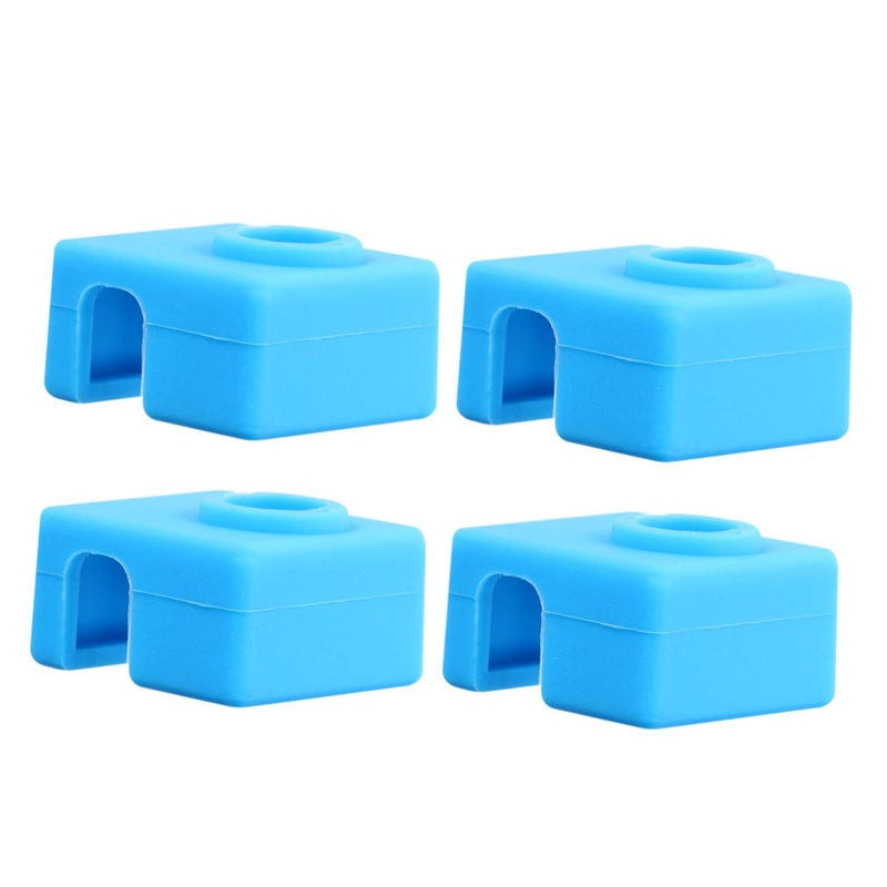 Cabilock 5pcs Blue Heater Block Silicone Case Aluminum Cover Protective Sleeve High Temperature Stability - Image 1